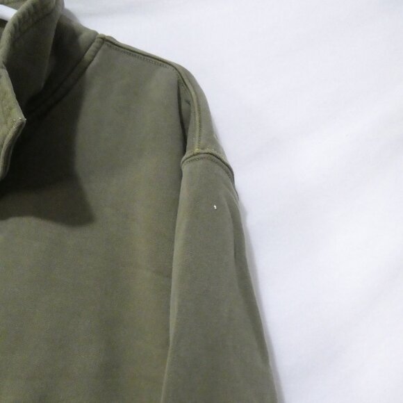 Unbranded | medium | Khaki Pullover Sweatshirt | Collar - Zip - Snap Button - Picture 6 of 16